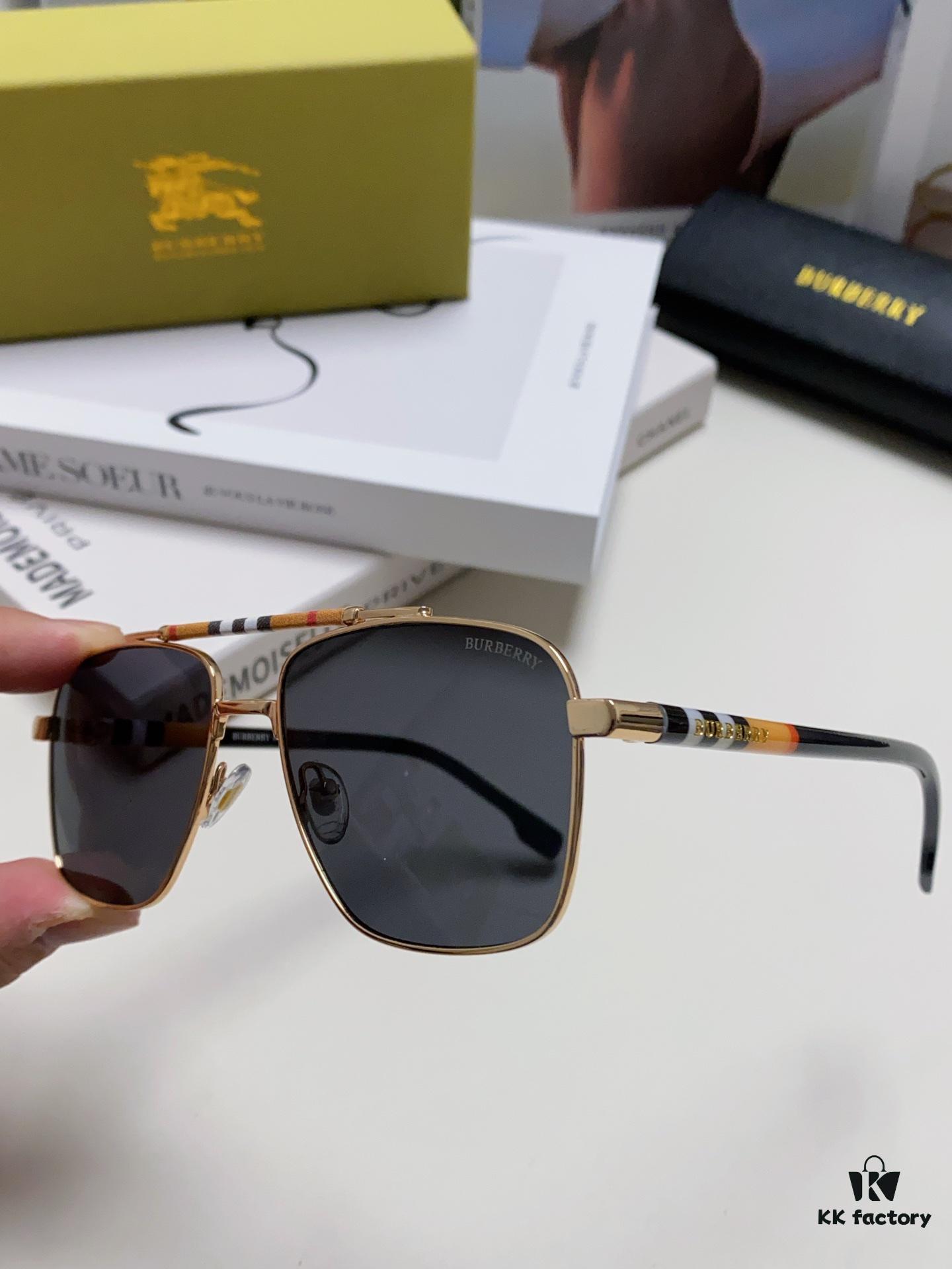 Burberry 2024 New Arrival Eyewear HD Anti-Fatigue Light Comfort Natural Frame Unisex Sunglasses