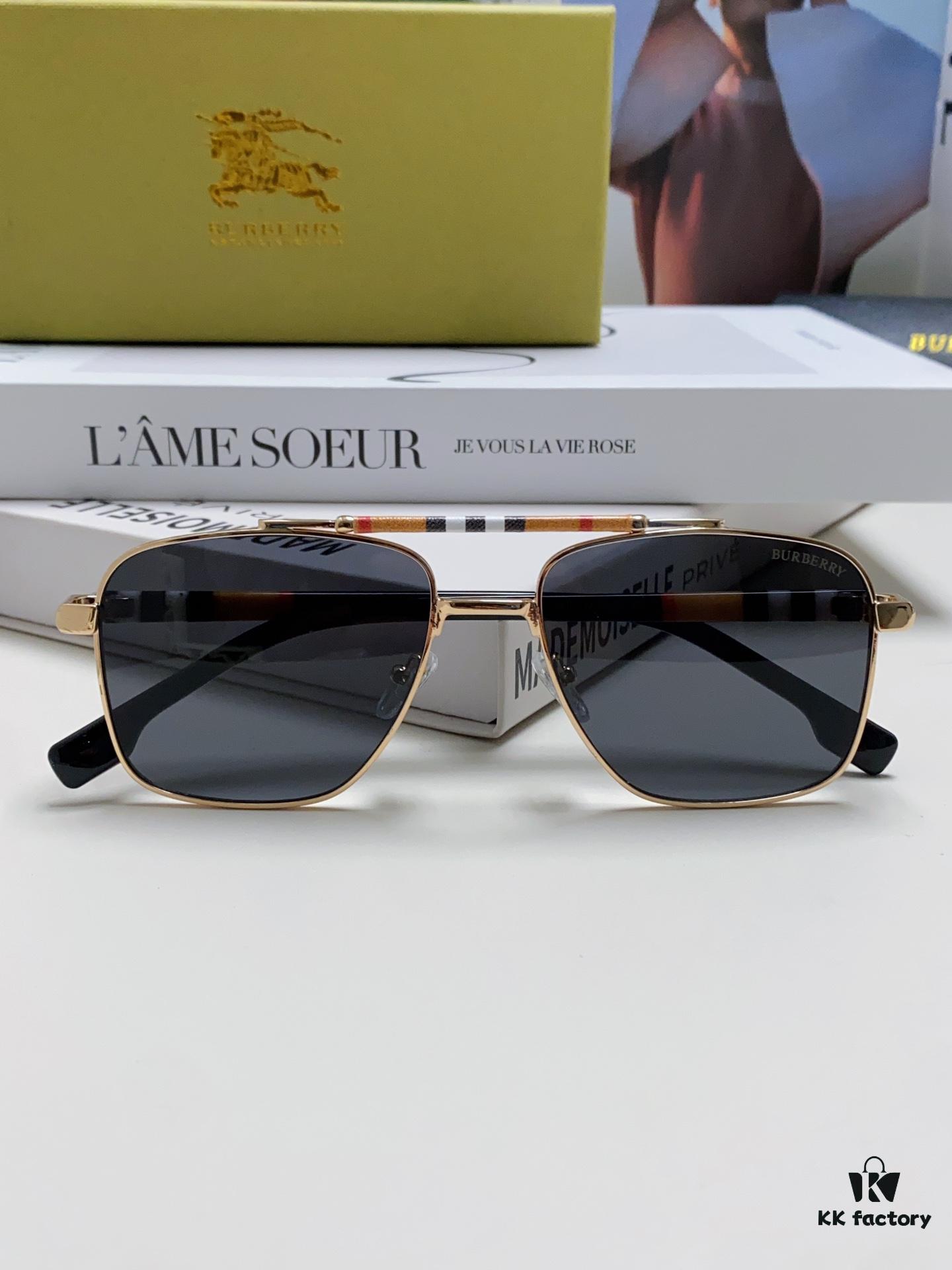 Burberry 2024 New Arrival Eyewear HD Anti-Fatigue Light Comfort Natural Frame Unisex Sunglasses