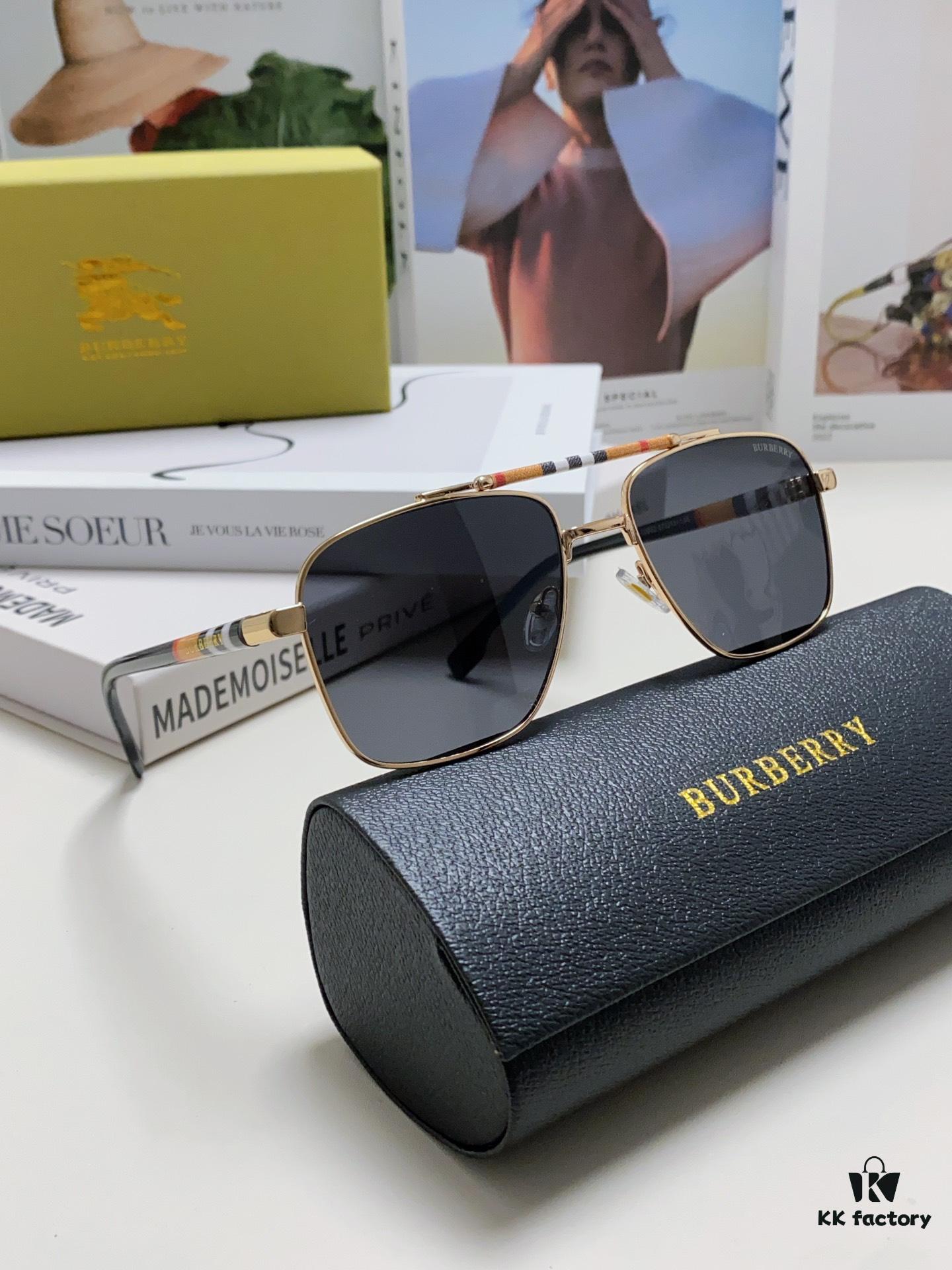 Burberry 2024 New Arrival Eyewear HD Anti-Fatigue Light Comfort Natural Frame Unisex Sunglasses