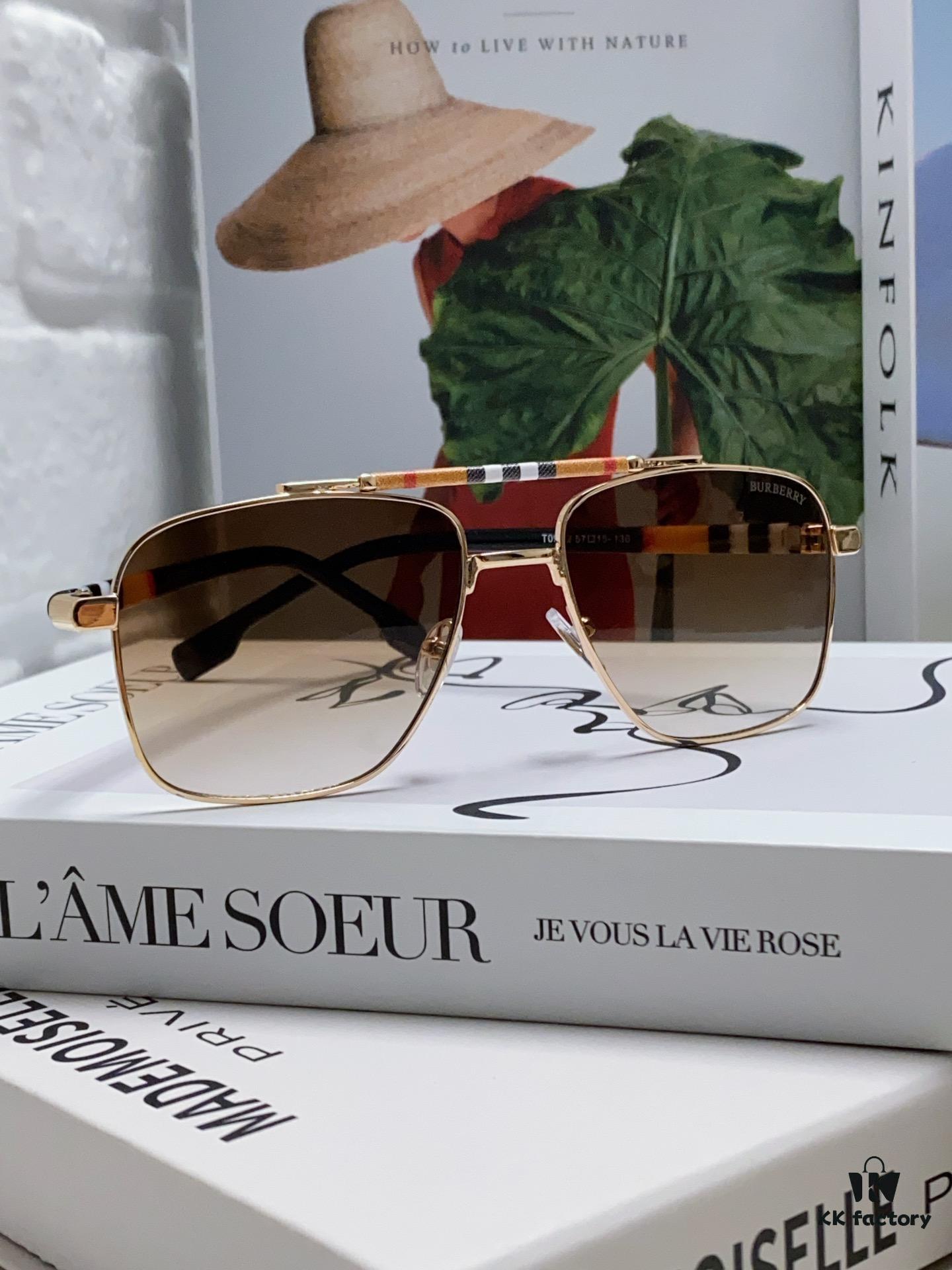 Burberry 2024 New Arrival Eyewear HD Anti-Fatigue Light Comfort Natural Frame Unisex Sunglasses