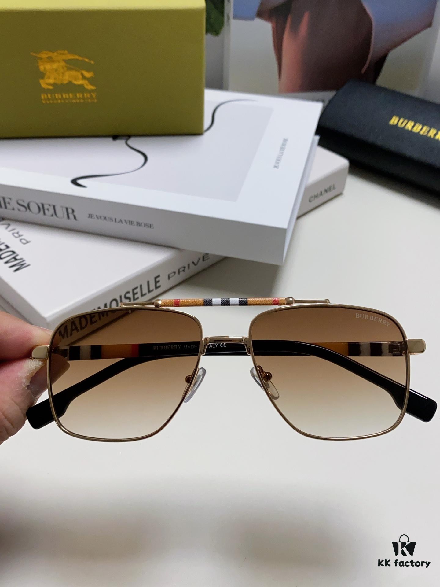 Burberry 2024 New Arrival Eyewear HD Anti-Fatigue Light Comfort Natural Frame Unisex Sunglasses