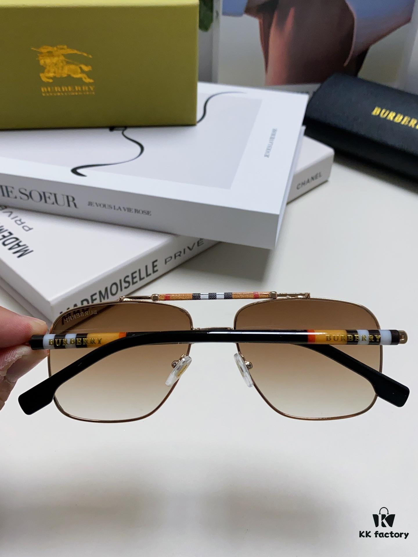 Burberry 2024 New Arrival Eyewear HD Anti-Fatigue Light Comfort Natural Frame Unisex Sunglasses