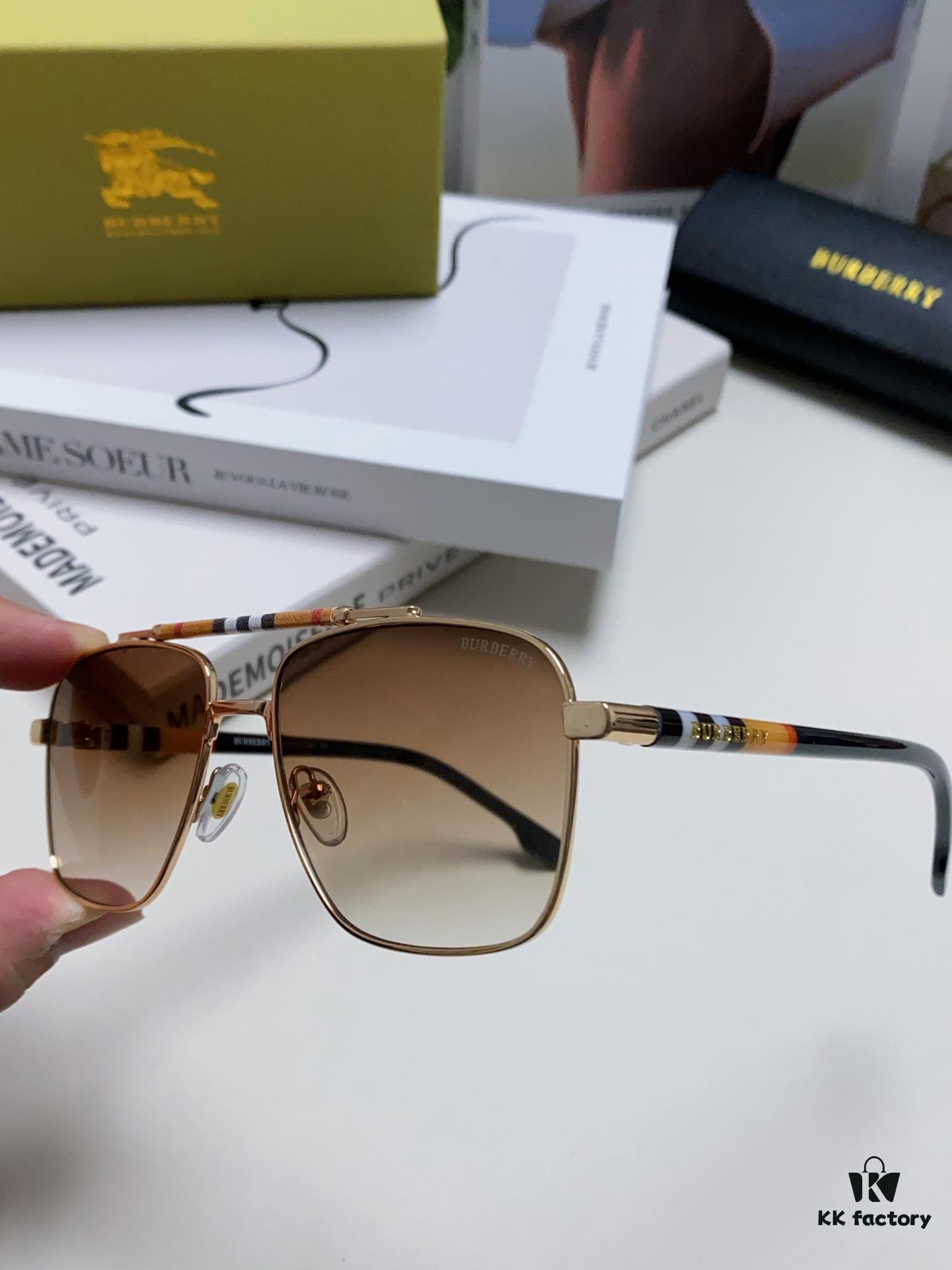 Burberry 2024 New Arrival Eyewear HD Anti-Fatigue Light Comfort Natural Frame Unisex Sunglasses