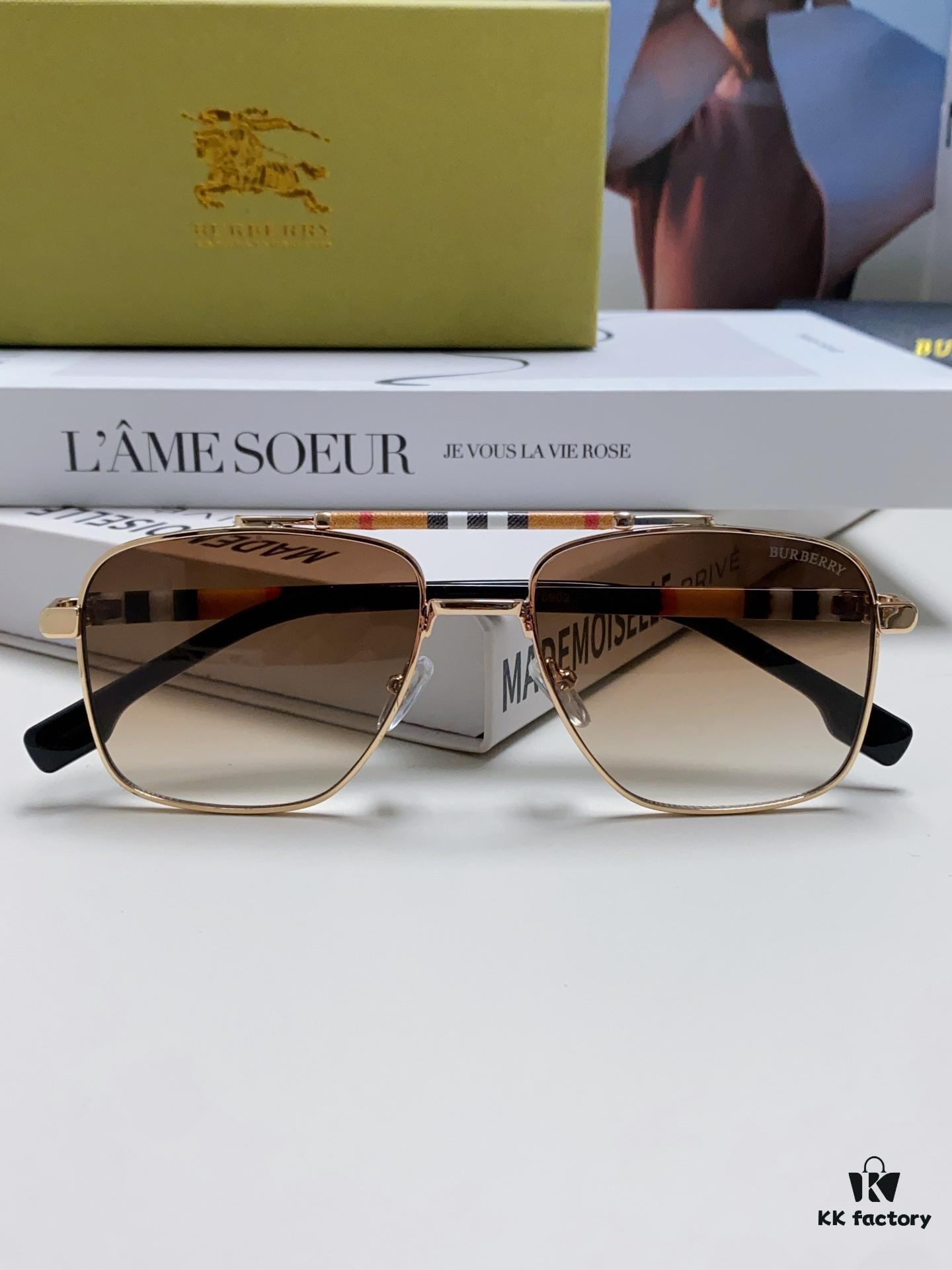 Burberry 2024 New Arrival Eyewear HD Anti-Fatigue Light Comfort Natural Frame Unisex Sunglasses