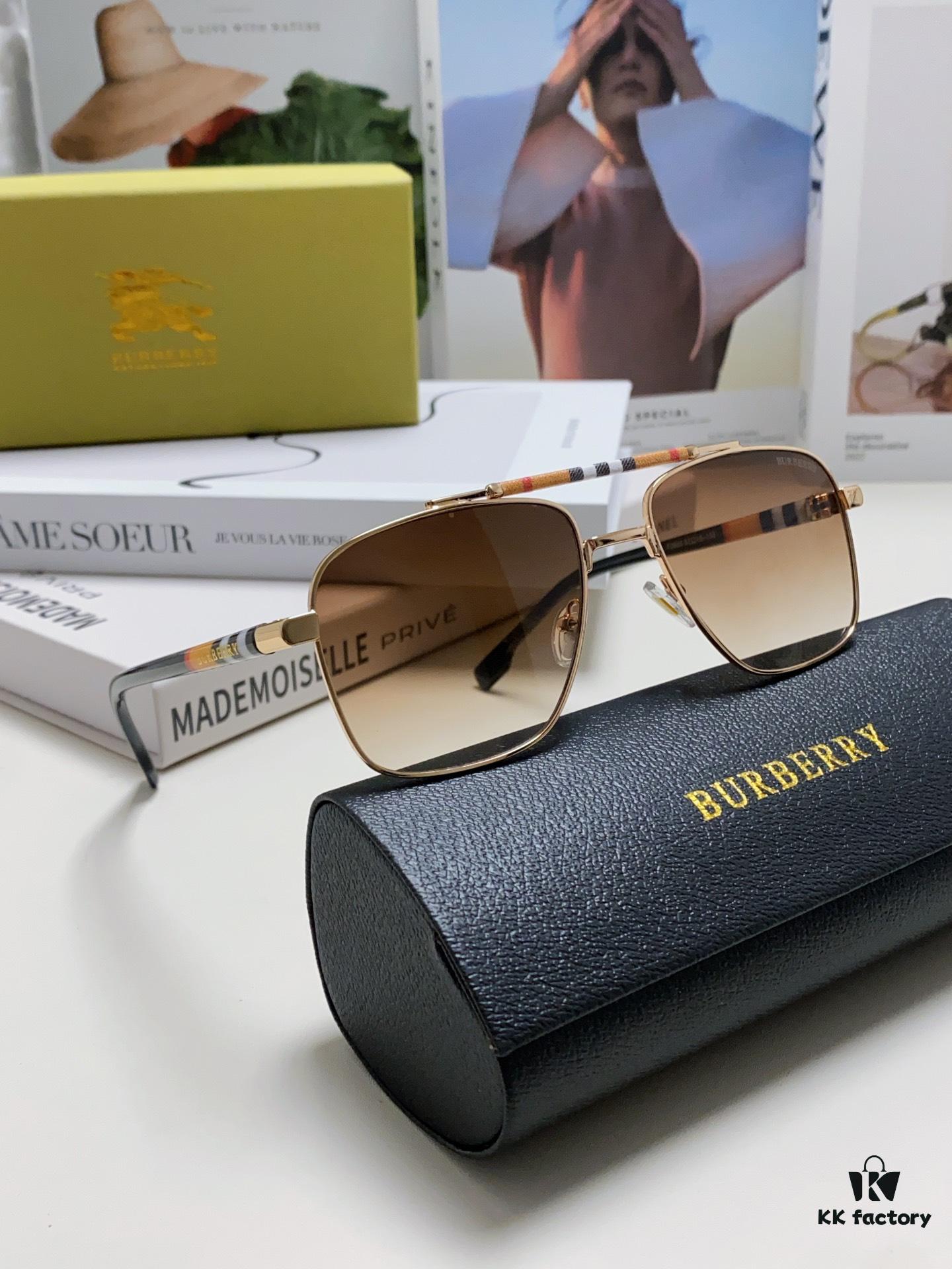 Burberry 2024 New Arrival Eyewear HD Anti-Fatigue Light Comfort Natural Frame Unisex Sunglasses