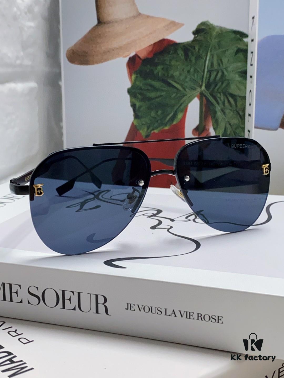 Burberry Round Frame 🎶 New One-Piece Driving Sunglasses, Must-Have Style for Men and Women, Celebrity-Favorite Aviator Sun Glasses