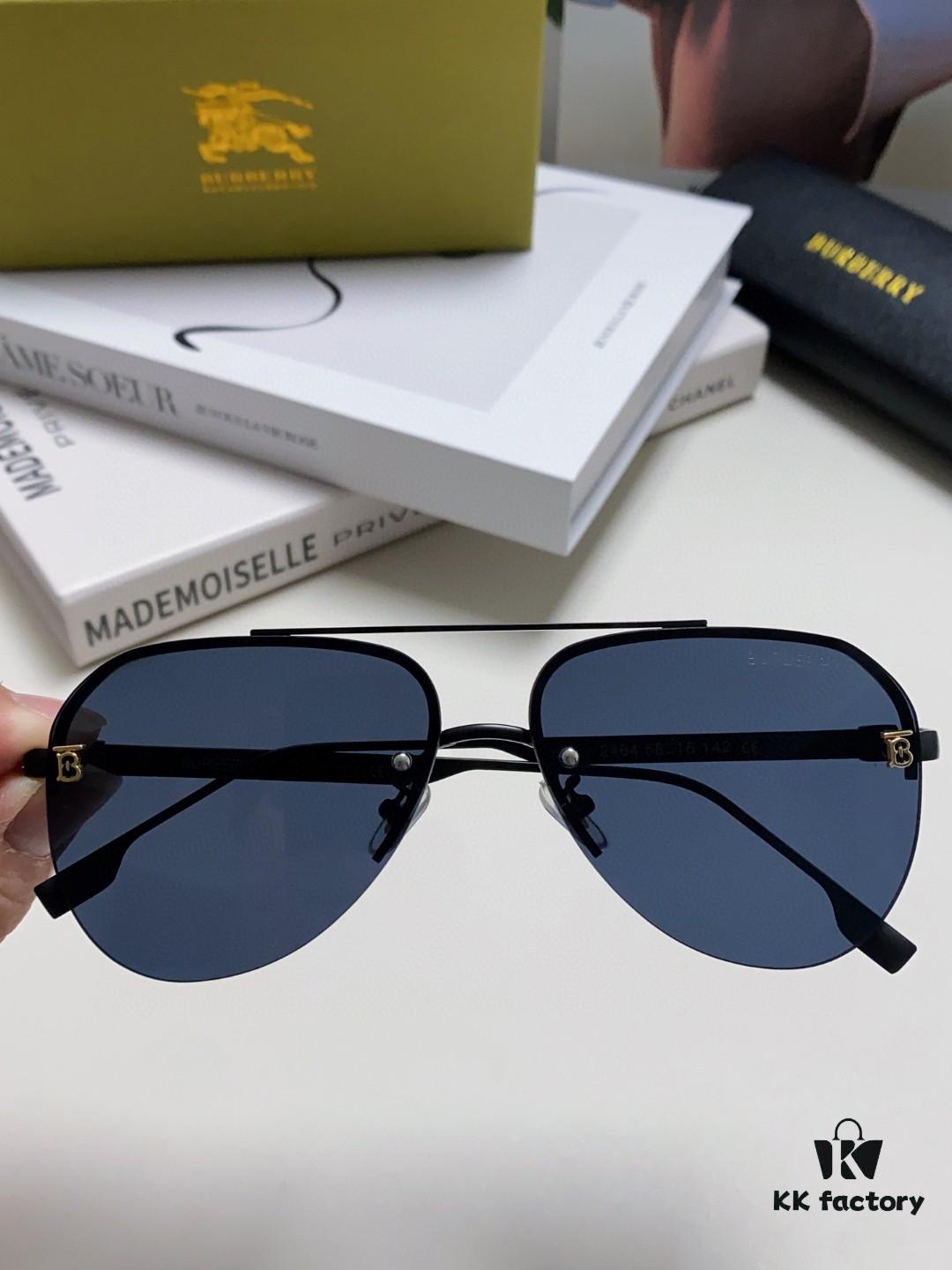 Burberry Round Frame 🎶 New One-Piece Driving Sunglasses, Must-Have Style for Men and Women, Celebrity-Favorite Aviator Sun Glasses