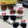 Burberry Round Frame Sunglasses New One-Piece Pilot Shades Unisex Sun Glasses Celebrity Style Must-Have for Driving and Travel