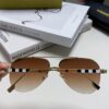 Burberry Round-frame New One-piece Driving Sunglasses, Must-have for Travel, Popularized by Multiple Celebrities, Unisex Aviator Sun Glasses