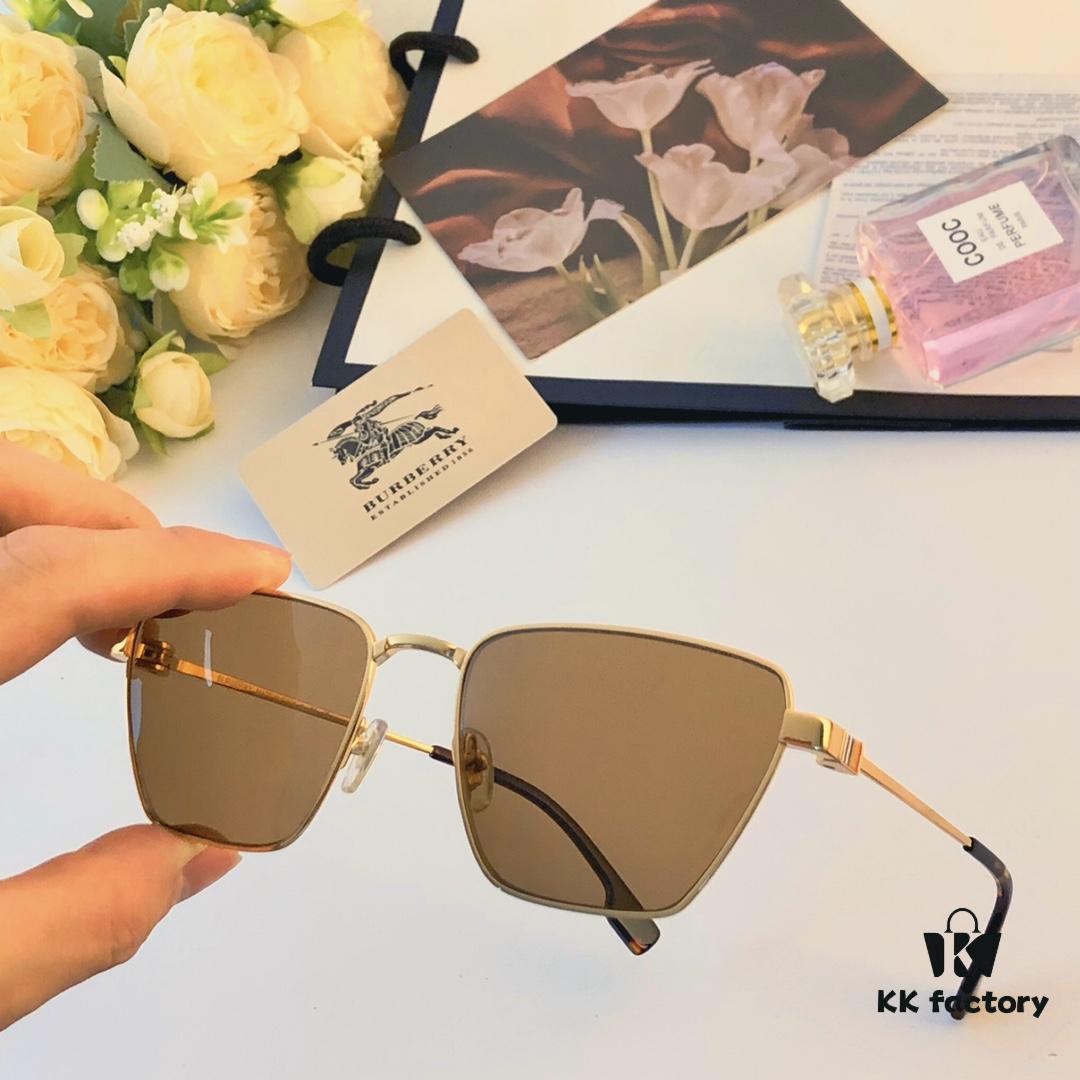 Burberryins Popular Polygonal Sunglasses, Harajuku Retro Small Frame, Stylish and Unique Streetwear Shades, Korean Fashion Trendy Eyewear