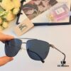 Burberry Fashion Classic Double Bridge Pilot Sunglasses for Men, Fishing Driving UV Protection Metal Sunglasses