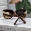 Burberry 2024 New Korean-Style Oversized Wide-Leg Fashionable Fast-Moving Sunglasses Unisex Celebrity-Inspired Slimming Sun Glasses with Horse Logo and Classic Check Pattern