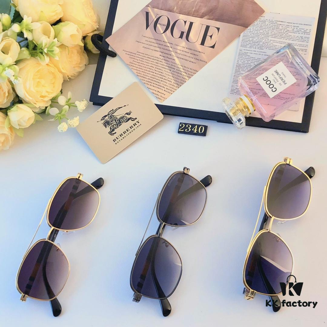 Burberry New Arrival Double-Bar Square Oversized Sunglasses Unisex Casual Travel Shades