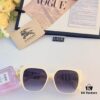 Burberry 2024 New Fashion Korean-Style Large-Frame Sunglasses for Women, Stylish UV-Protection Sun Glasses