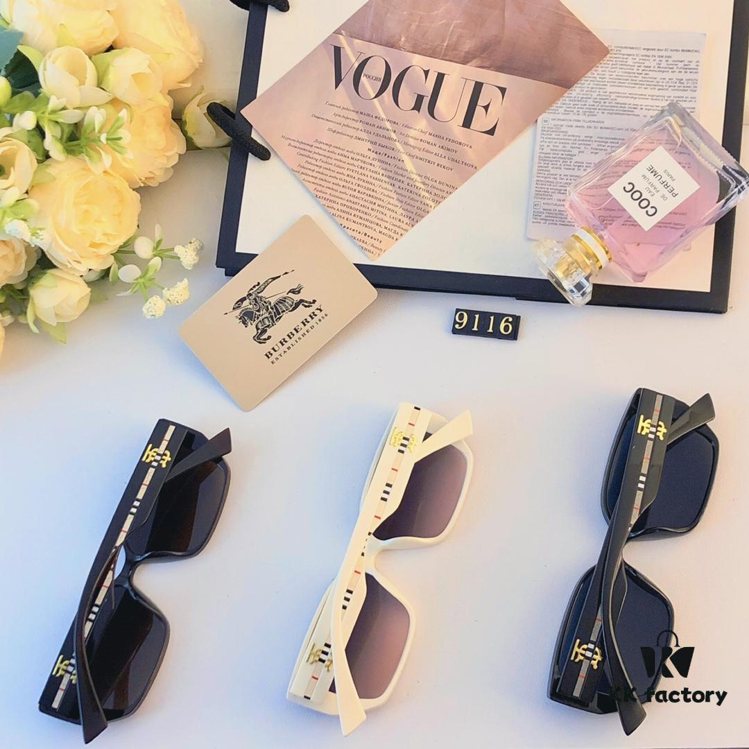Burberry 2024 New Fashion Women's Trendy High-End Stylish Square Sunglasses UV Protection Slimming Driving Sun Glasses