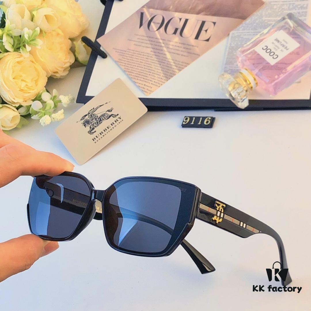 Burberry 2024 New Fashion Women's Trendy High-End Stylish Square Sunglasses UV Protection Slimming Driving Sun Glasses