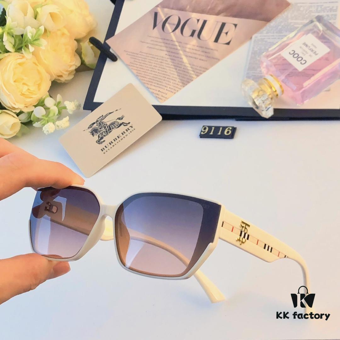Burberry 2024 New Fashion Women's Trendy High-End Stylish Square Sunglasses UV Protection Slimming Driving Sun Glasses