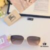 Burberry 2024 New Fashion Women's Trendy High-End Stylish Square Sunglasses UV Protection Slimming Driving Sun Glasses