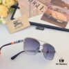 Burberry New Double-Bridge Square Oversized Sunglasses Unisex Casual Travel Shades