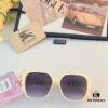 Burberry Style Korean Fashion Oversized Sunglasses for Long Face, Slimming UV Protection Sun Glasses Popular on Instagram