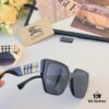 Burberry Style Korean Fashion Oversized Sunglasses for Long Face, Slimming UV Protection Sun Glasses Popular on Instagram