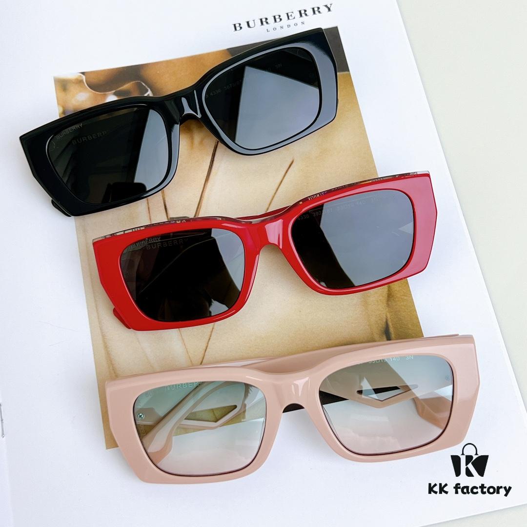 Burberry BE4336 Unisex Sunglasses, Chainless Design, 53mm Lens Width, Size 19-140