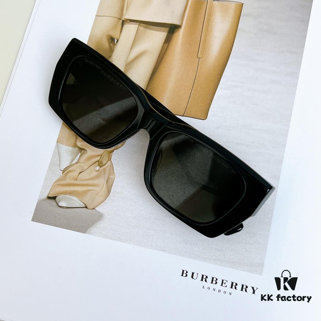 Burberry BE4336 Unisex Sunglasses, Chainless Design, 53mm Lens Width, Size 19-140