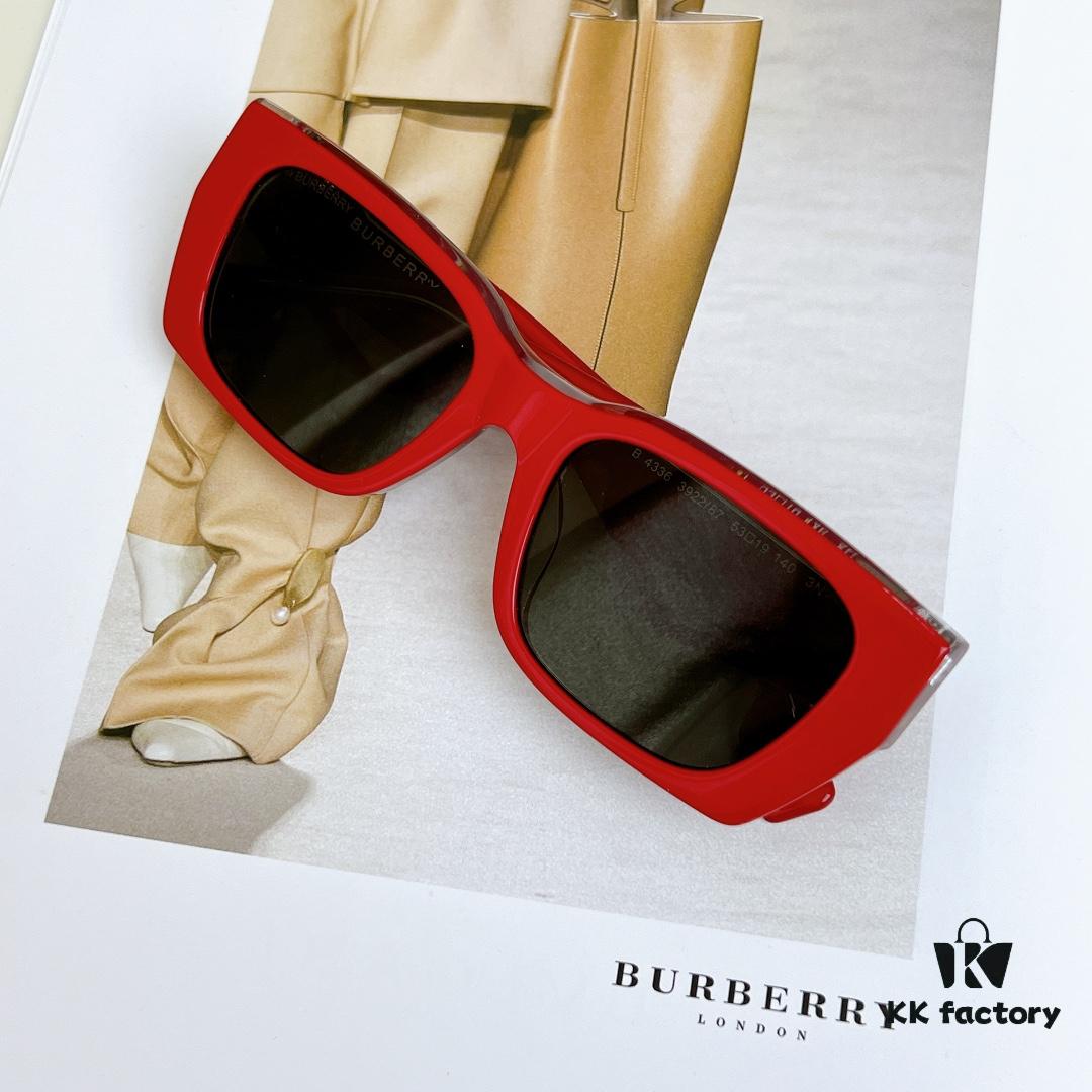 Burberry BE4336 Unisex Sunglasses, Chainless Design, 53mm Lens Width, Size 19-140
