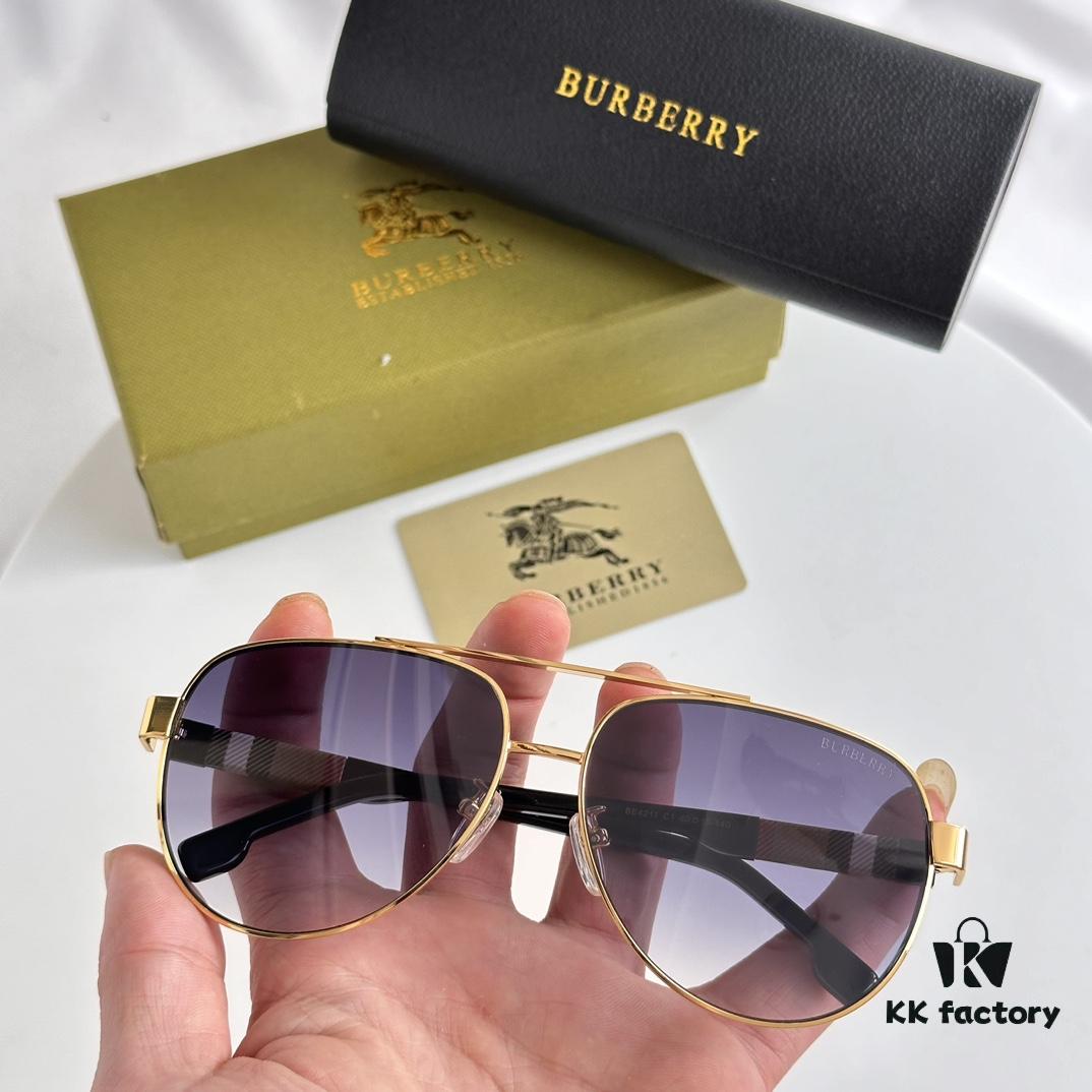 Burberry BE4211 Men's Aviator Sunglasses with Pattern Design