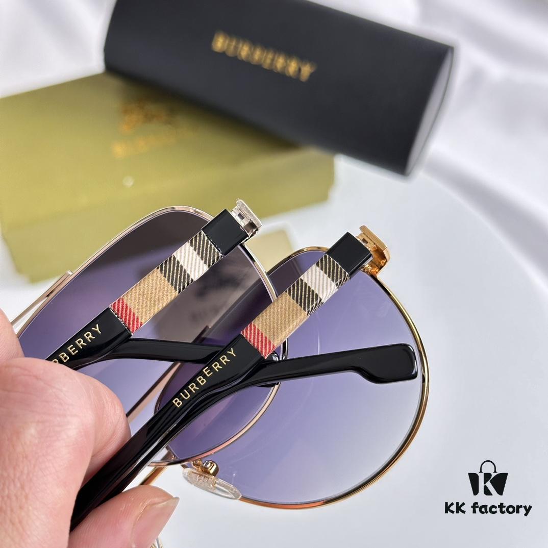 Burberry BE4211 Men's Aviator Sunglasses with Pattern Design