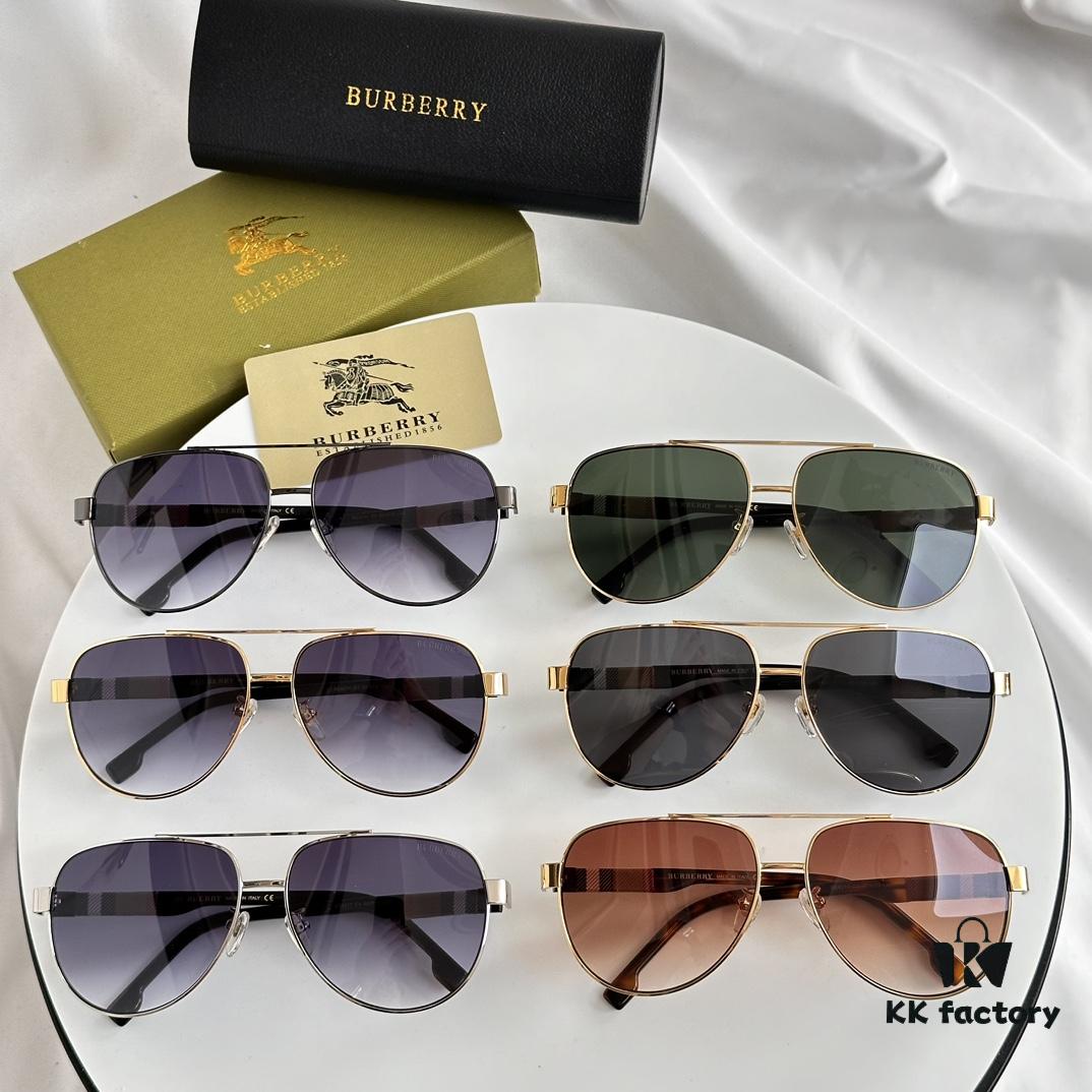 Burberry BE4211 Men's Aviator Sunglasses with Pattern Design