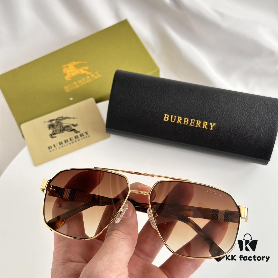 120‼️Burberry Men's Genuine Aviator Sunglasses with Pattern, BE4212 Sunglasses