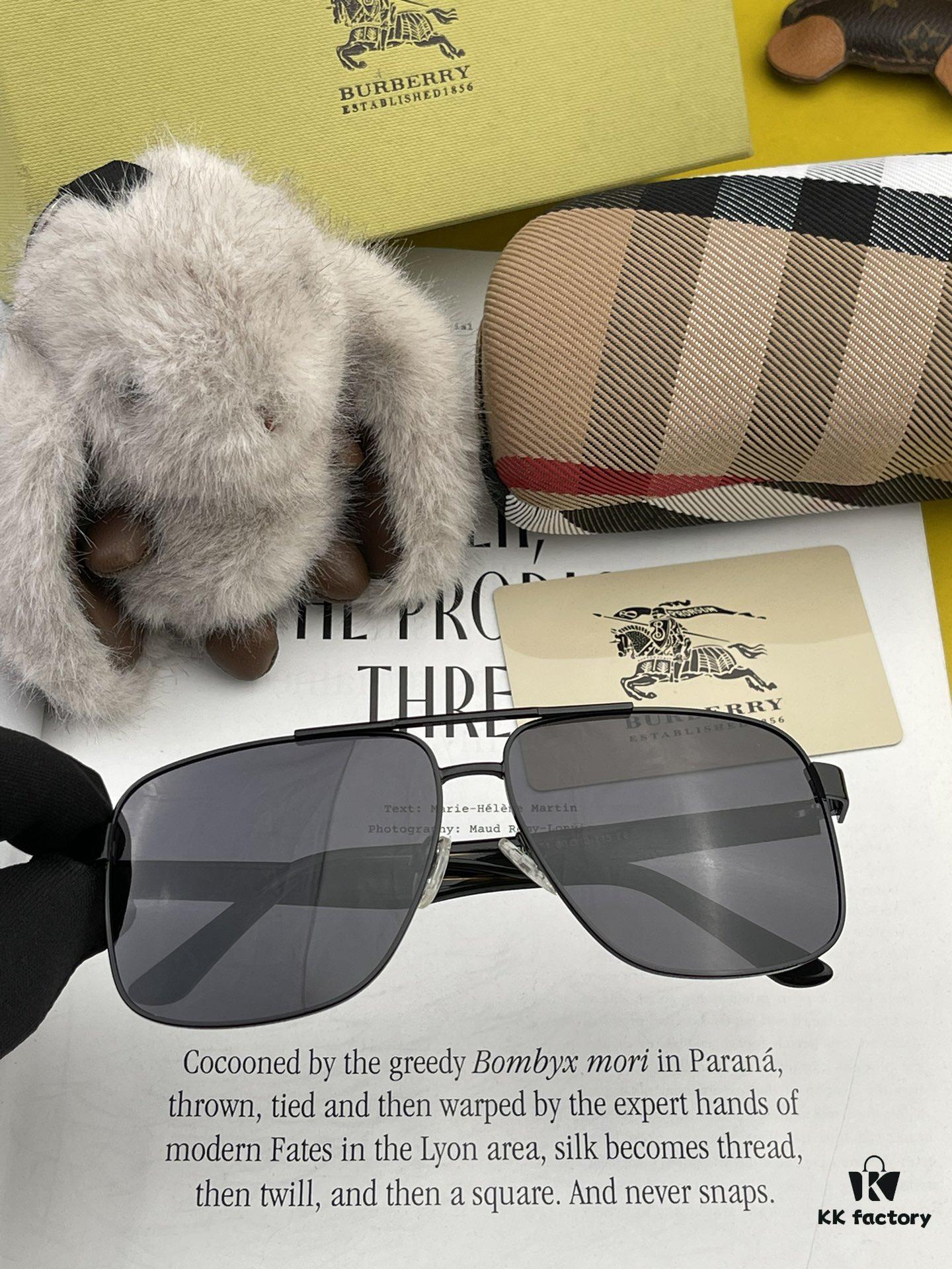 BURBERRY, Men's Sunglasses 🕶 Original Retro Style, High-Quality Shades, Flattering on All Face Shapes, Highly Popular 🍁 New Arrival 🍁 Flawless Design 🔝 Model: B29