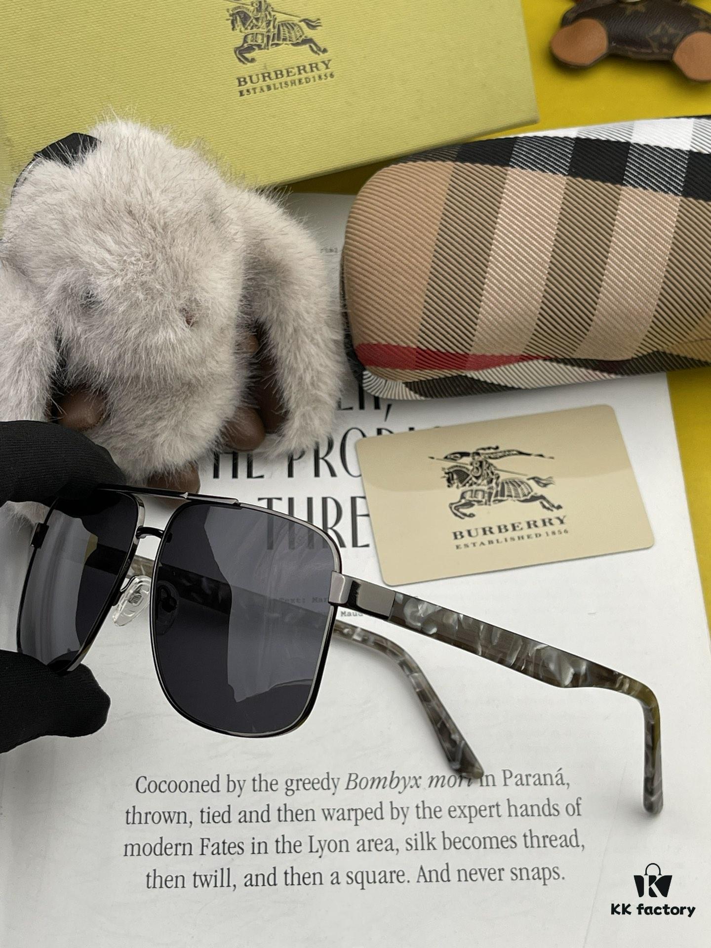 BURBERRY, Men's Sunglasses 🕶 Original Retro Style, High-Quality Shades, Flattering on All Face Shapes, Highly Popular 🍁 New Arrival 🍁 Flawless Design 🔝 Model: B29