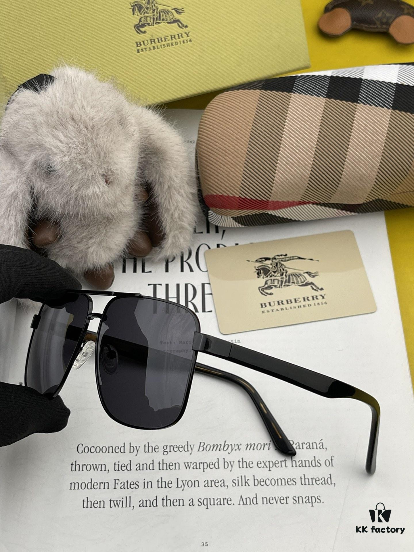 BURBERRY, Men's Sunglasses 🕶 Original Retro Style, High-Quality Shades, Flattering on All Face Shapes, Highly Popular 🍁 New Arrival 🍁 Flawless Design 🔝 Model: B29