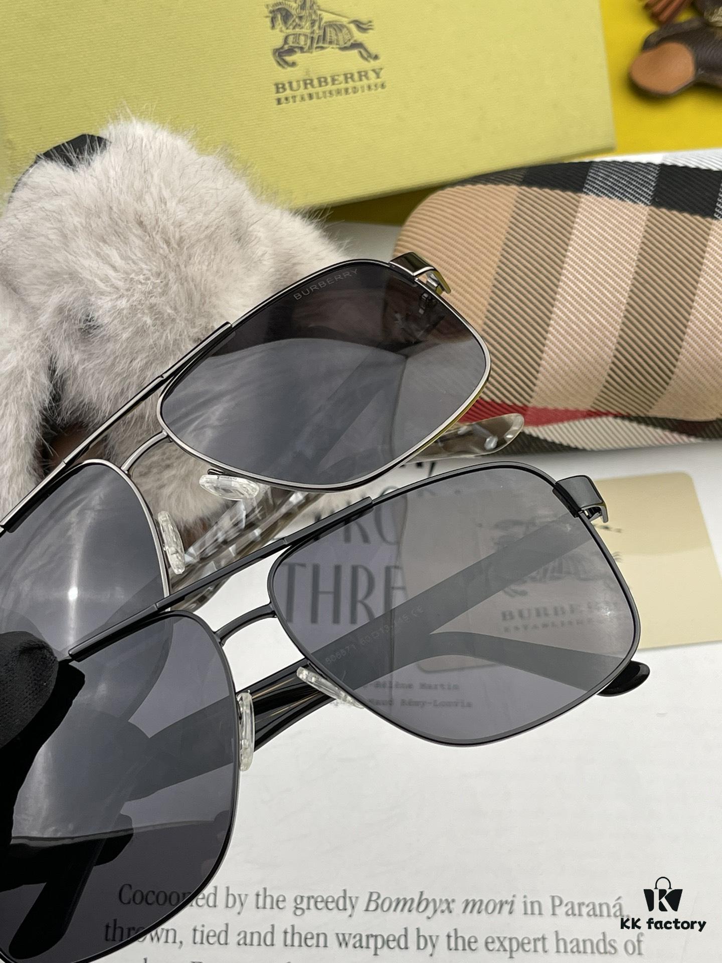 BURBERRY, Men's Sunglasses 🕶 Original Retro Style, High-Quality Shades, Flattering on All Face Shapes, Highly Popular 🍁 New Arrival 🍁 Flawless Design 🔝 Model: B29