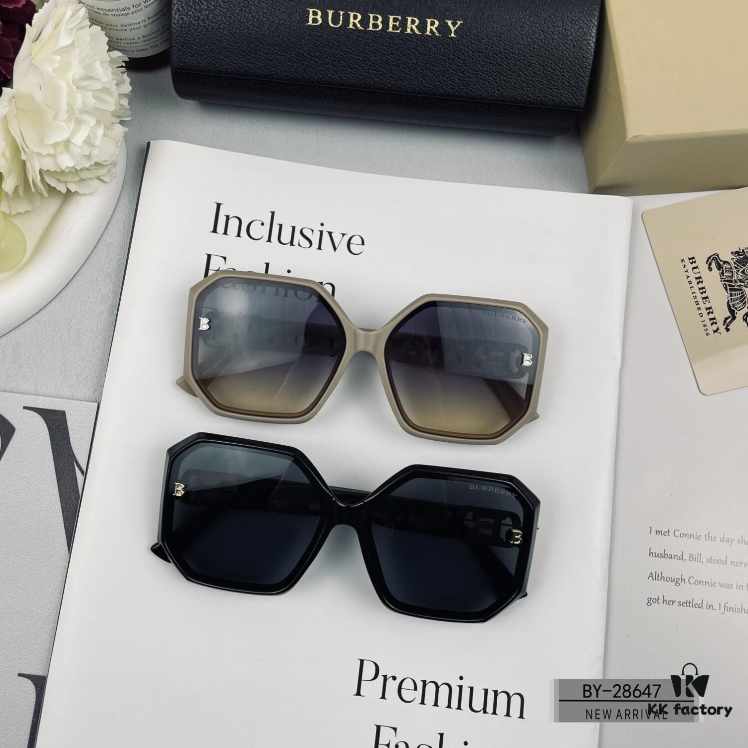 Burberry | Polarized Sunglasses with TR Frame and PL Lenses - Lightweight & Stylish
