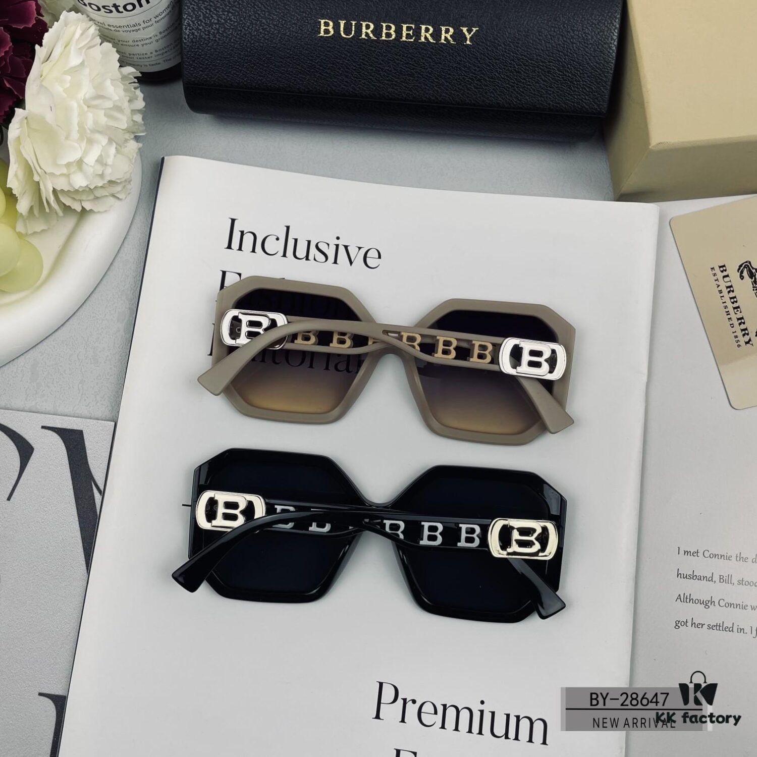 Burberry | Polarized Sunglasses with TR Frame and PL Lenses - Lightweight & Stylish