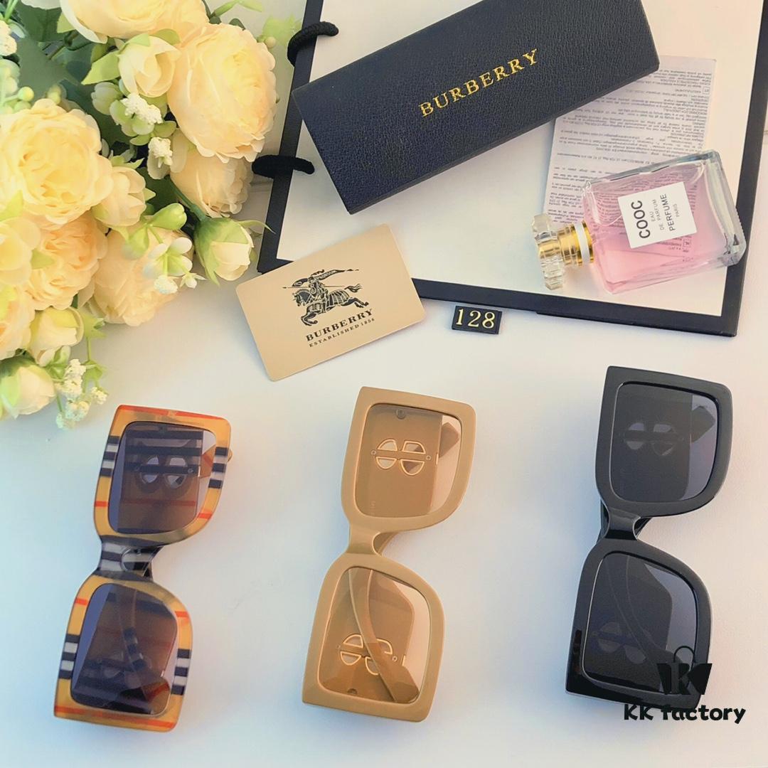 Burberry Trendy Unisex Sunglasses for Men and Women, Fashionable UV Protection Oversized Glasses for Parties, Gatherings, Slimming Face Look