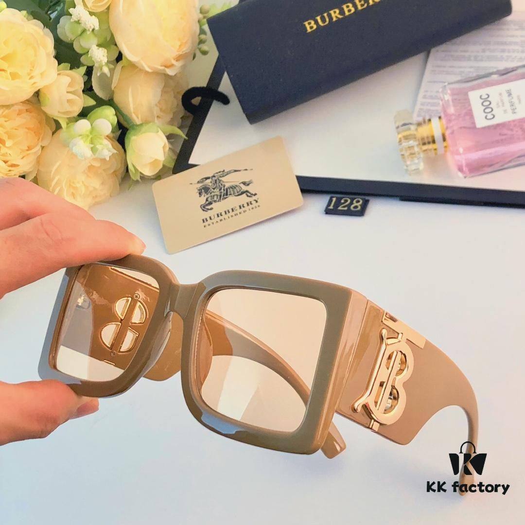Burberry Trendy Unisex Sunglasses for Men and Women, Fashionable UV Protection Oversized Glasses for Parties, Gatherings, Slimming Face Look