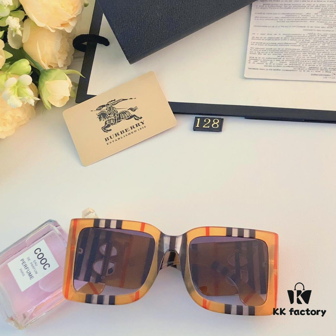 Burberry Trendy Unisex Sunglasses for Men and Women, Fashionable UV Protection Oversized Glasses for Parties, Gatherings, Slimming Face Look