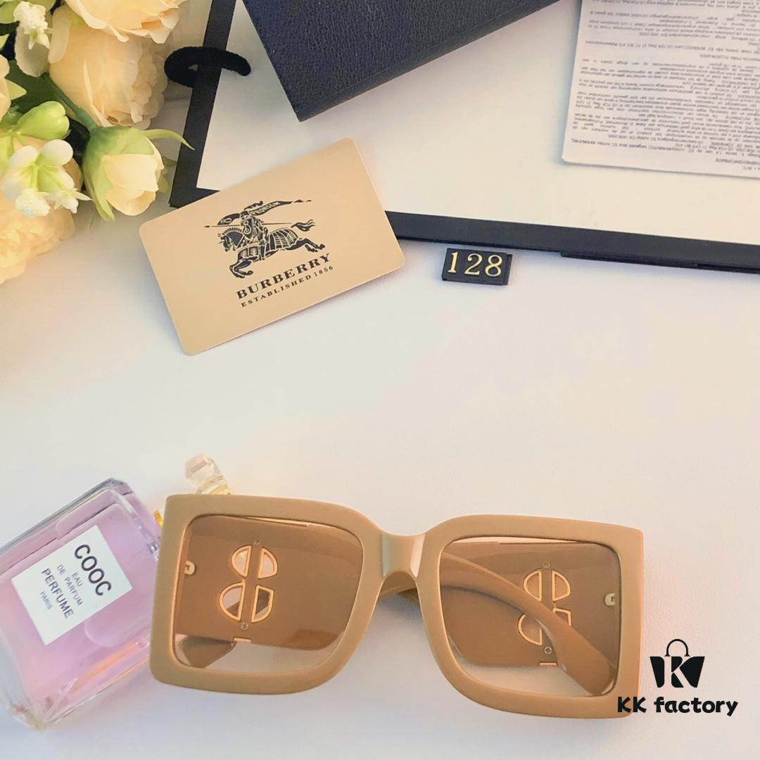 Burberry Trendy Unisex Sunglasses for Men and Women, Fashionable UV Protection Oversized Glasses for Parties, Gatherings, Slimming Face Look