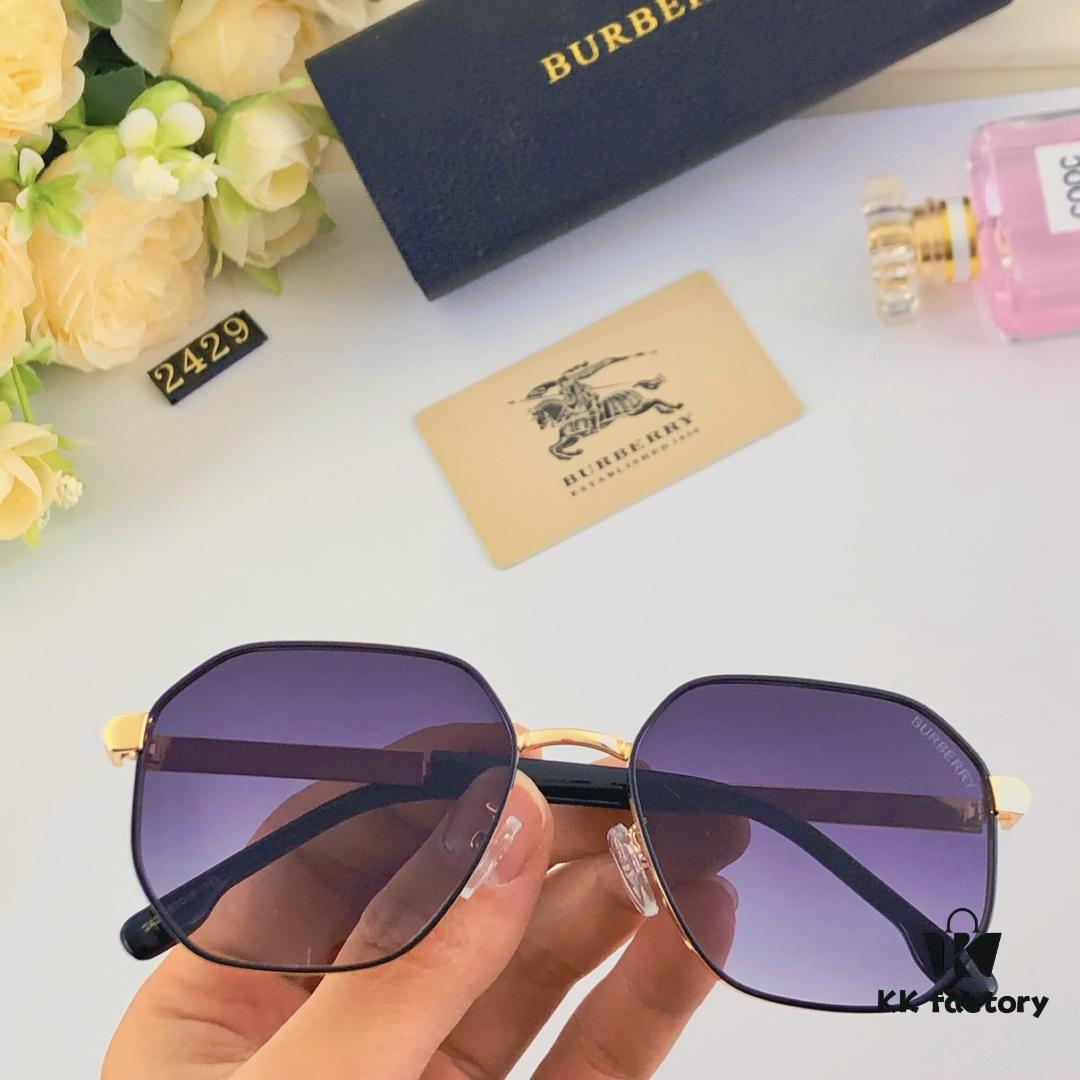 Burberry Retro Sunglasses, Fashionable Men's Statement Sunglasses, Trendy Streetwear Glasses, Hong Kong Style Hip-Hop Sun Glasses for Men and Women