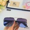 Burberry European and American Style Square Metal Frame Luxury Sunglasses, Fashionable UV Protection Oversized Sunglasses for Driving, Trendy Cross-border Sun Glasses