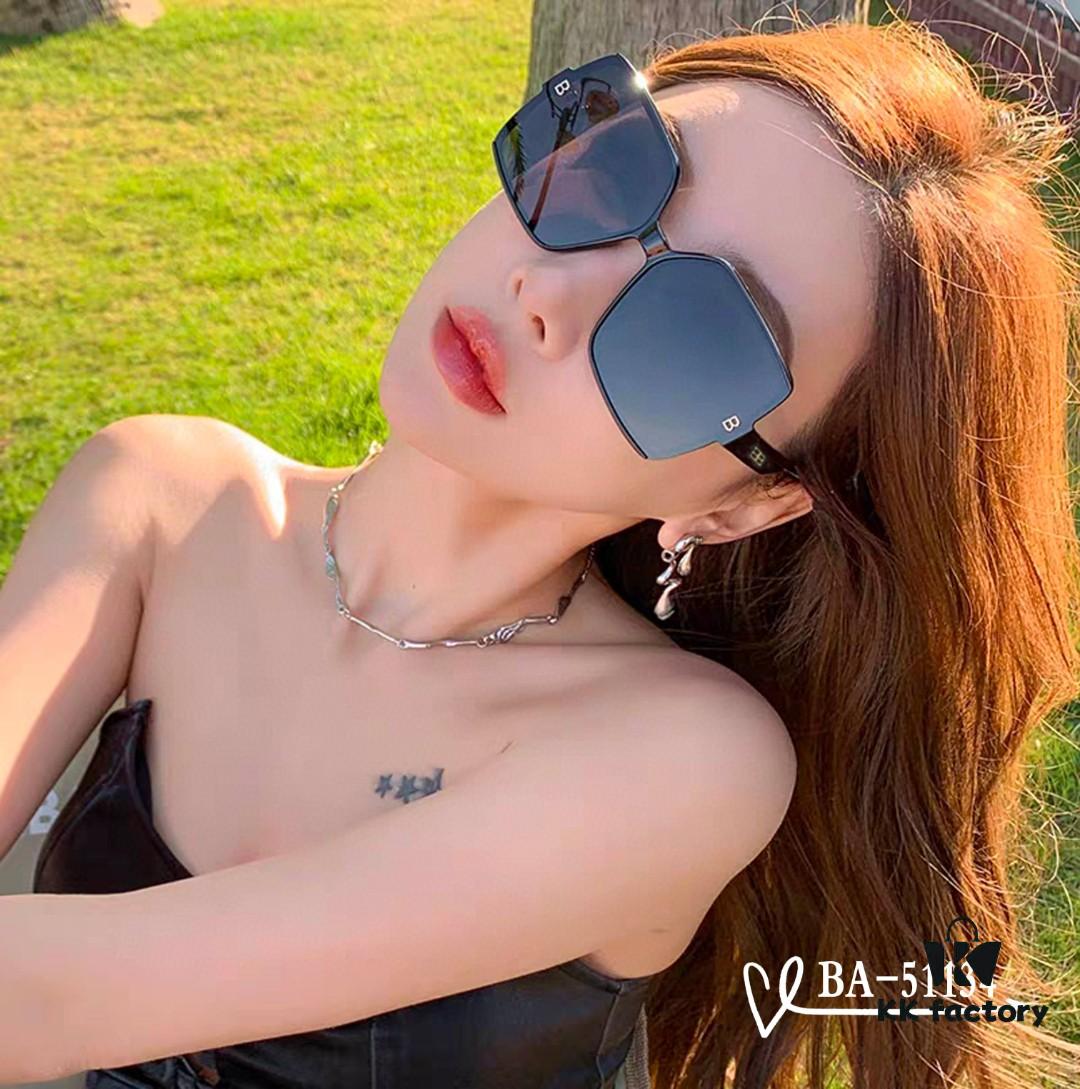 Balenciaga x Polaroid Resin Lens Sunglasses, Lightweight TR Frame, Fashionable UV Protection Sun Glasses for Driving and Travel