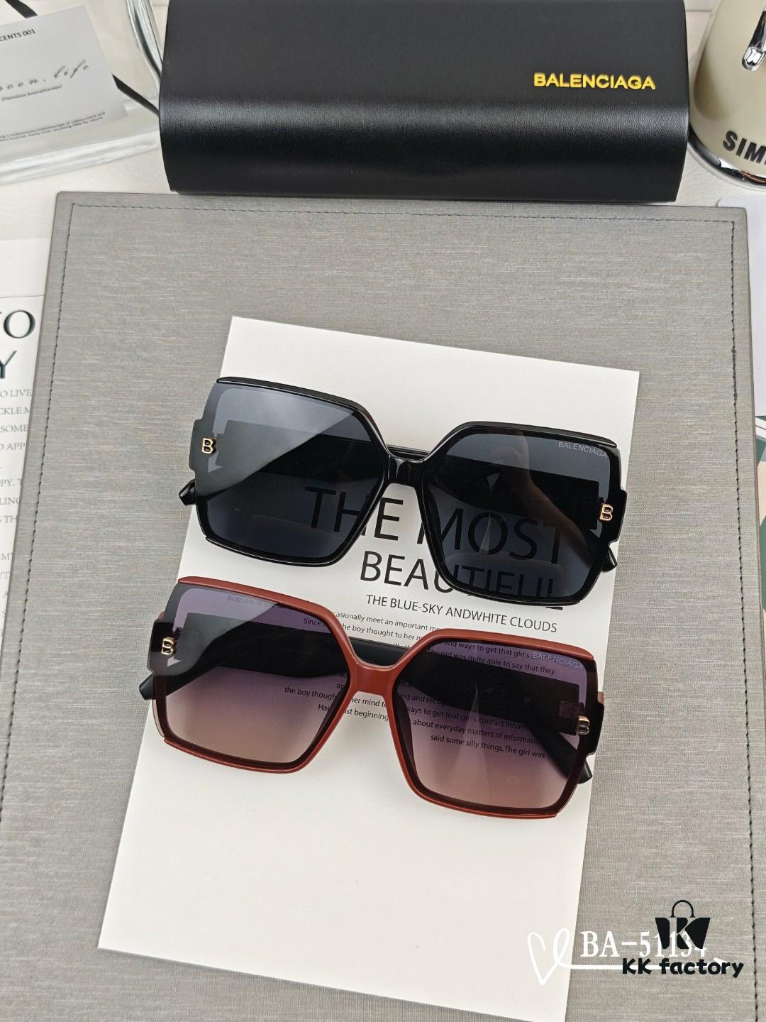 Balenciaga x Polaroid Resin Lens Sunglasses, Lightweight TR Frame, Fashionable UV Protection Sun Glasses for Driving and Travel