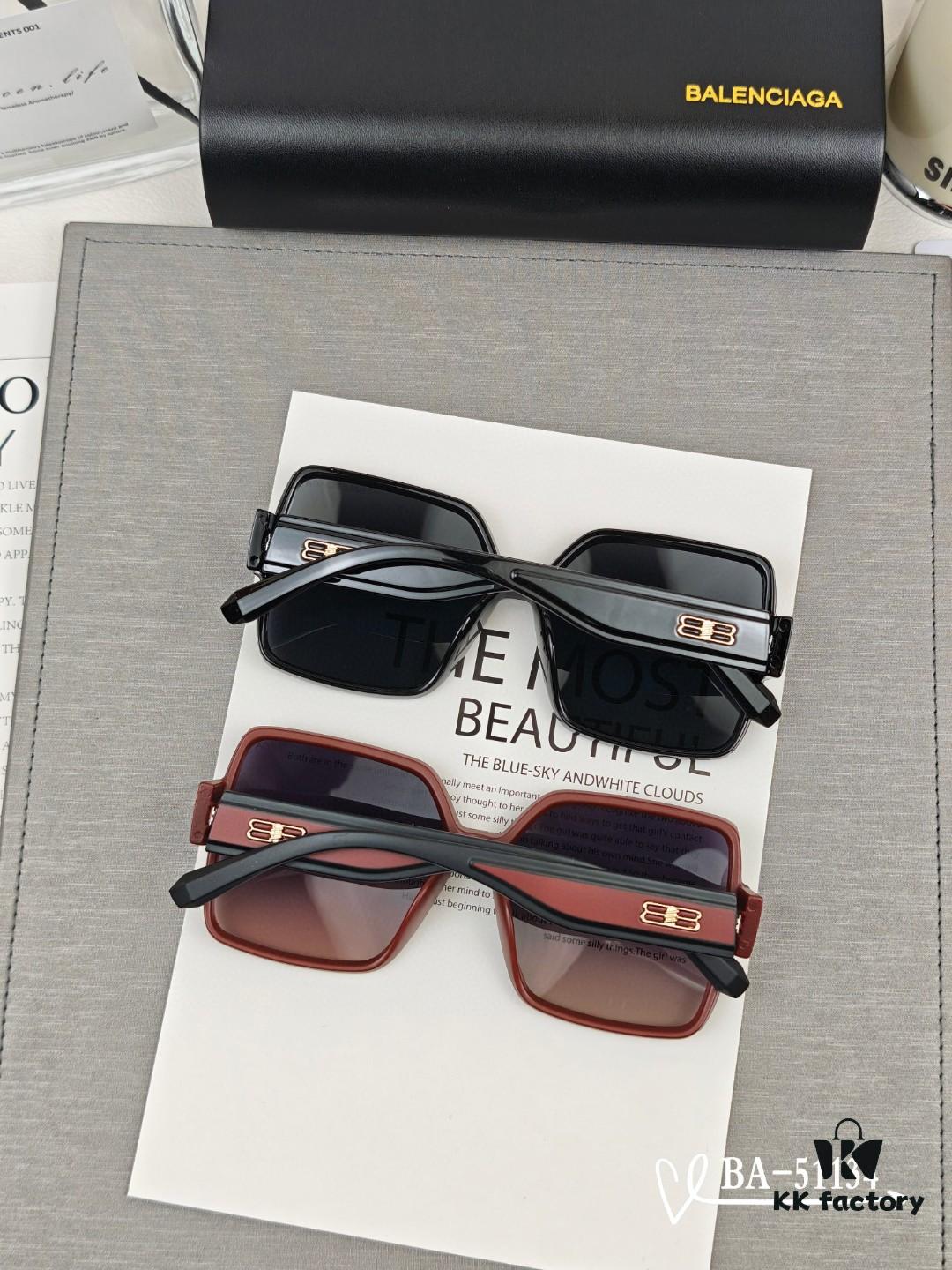 Balenciaga x Polaroid Resin Lens Sunglasses, Lightweight TR Frame, Fashionable UV Protection Sun Glasses for Driving and Travel