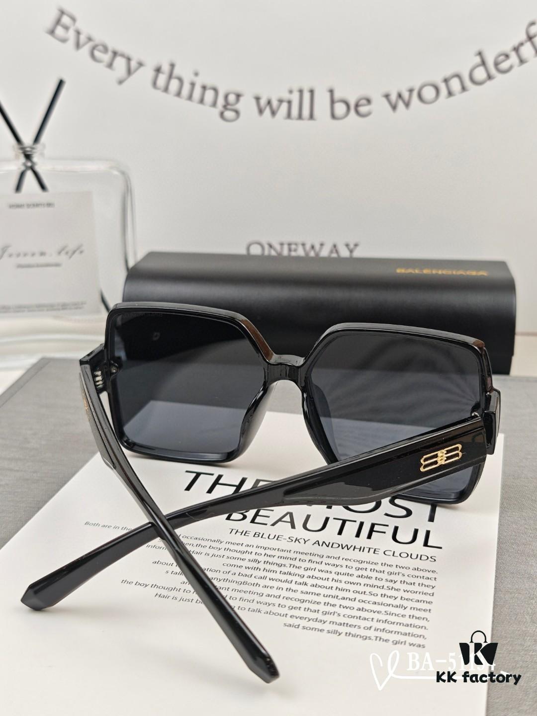 Balenciaga x Polaroid Resin Lens Sunglasses, Lightweight TR Frame, Fashionable UV Protection Sun Glasses for Driving and Travel