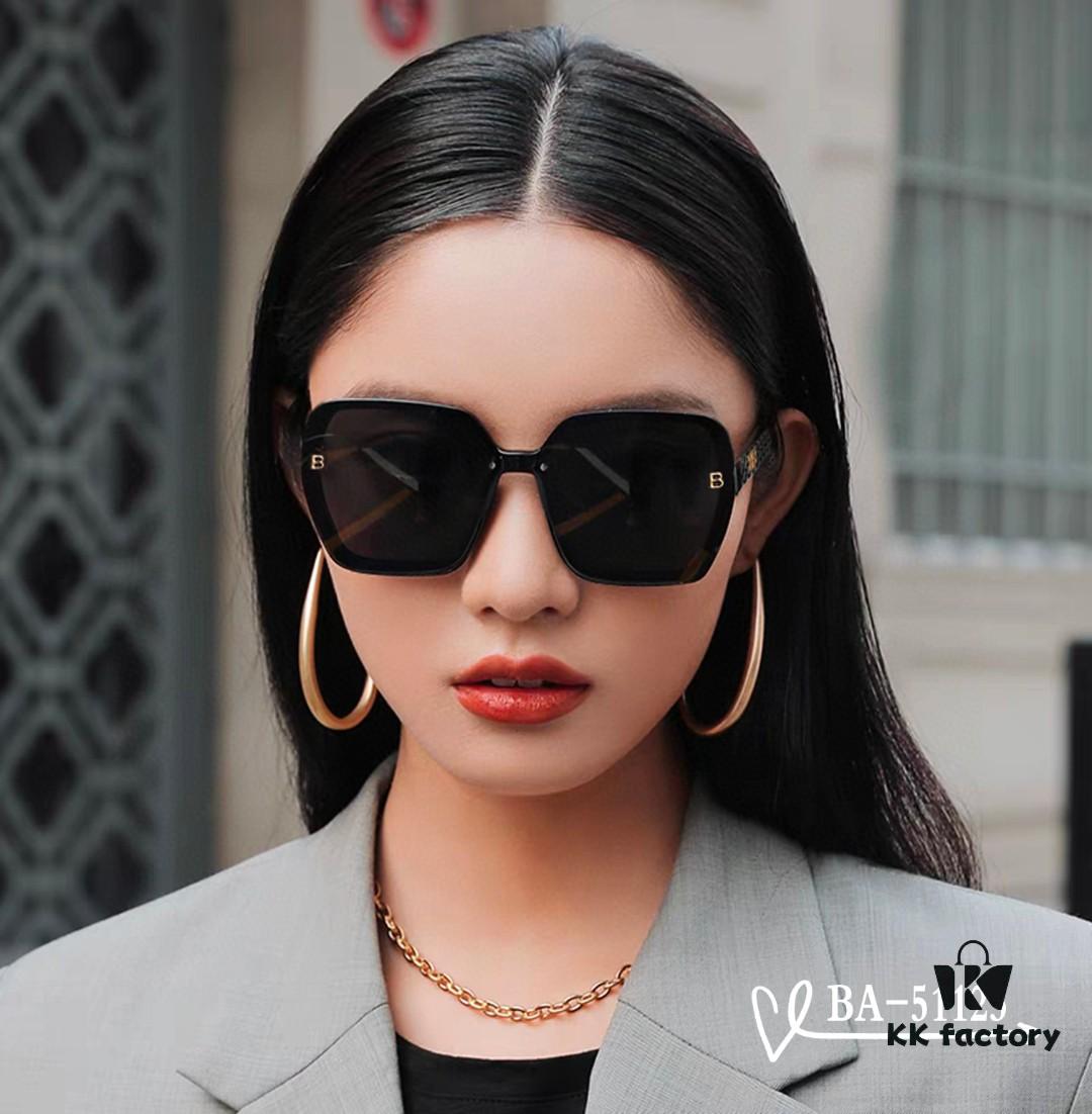 Balenciaga x Polaroid Resin Lens Sunglasses, Lightweight TR Frame, UV Protection, Fashionable Unisex Design for Travel and Daily Wear