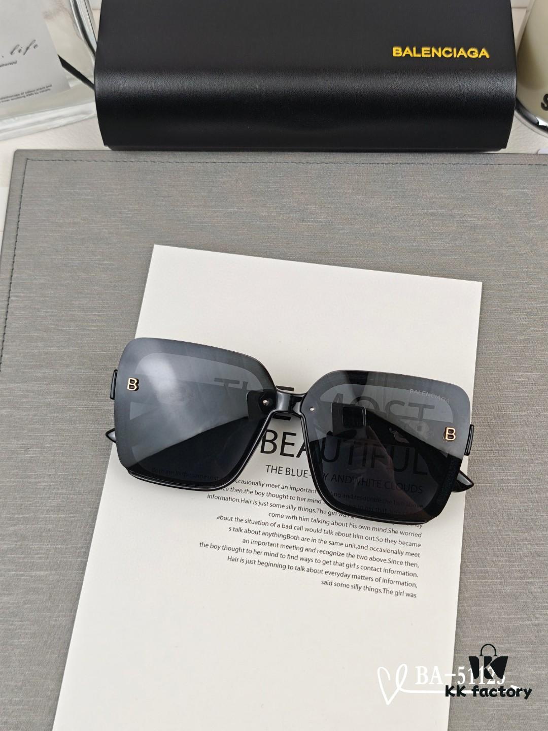 Balenciaga x Polaroid Resin Lens Sunglasses, Lightweight TR Frame, UV Protection, Fashionable Unisex Design for Travel and Daily Wear